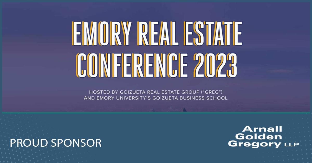 AGG to Sponsor Emory Real Estate Conference 2023 News & Insights