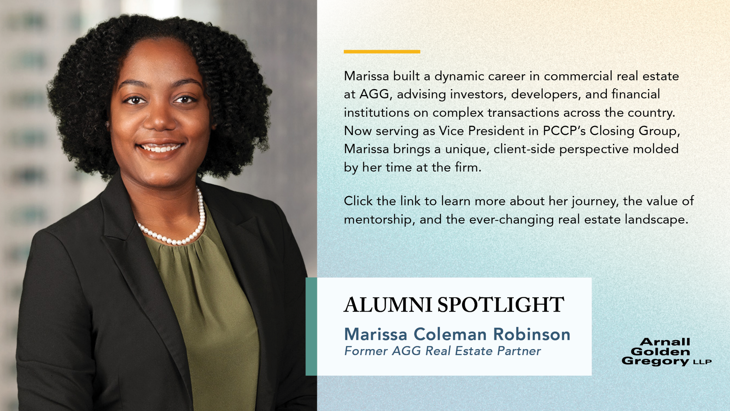 Agg Time AGG Alumni Spotlight: Marissa Coleman Robinson | News & Insights ...